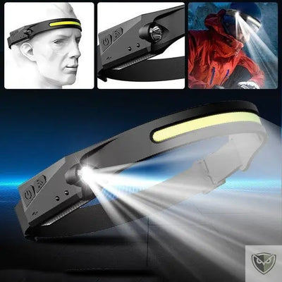 LELITEN™ Lampe Frontale en Silicone Ultra-Légère à Capteur survieprotek