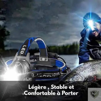 Leliten™ Lampe Frontale Rechargeable Puissante avec Zoom XML V6 LED Lampe frontale Confortable, Tenue Stable autour de la Tête