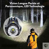 Leliten™ Lampe Frontale Rechargeable Puissante avec Zoom XML V6 LED  lampe frontale longue distance