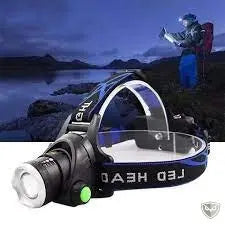 LELITEN™ lampe frontale rechargeable puissante avec zoom XML V6 LED survieprotek