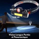 Leliten™ Lampe Frontale Magnetique Q5 + COB LED