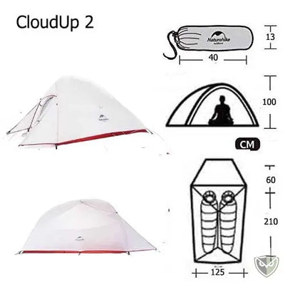 NATUREHIKE™ Cloud Up Tente Dome de Randonnée Ultra Légère 4 Saisons survieprotek