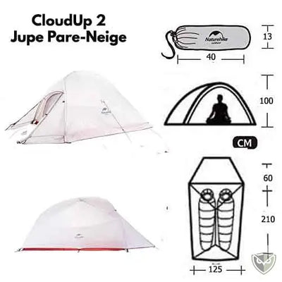 NATUREHIKE™ Cloud Up Tente Dome de Randonnée Ultra Légère 4 Saisons survieprotek