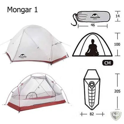 NATUREHIKE™ Mongar Tente Igloo de Randonnée Ultra Légère 3 Saisons survieprotek