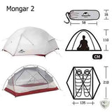 NATUREHIKE™ Mongar Tente Igloo de Randonnée Ultra Légère 3 Saisons survieprotek
