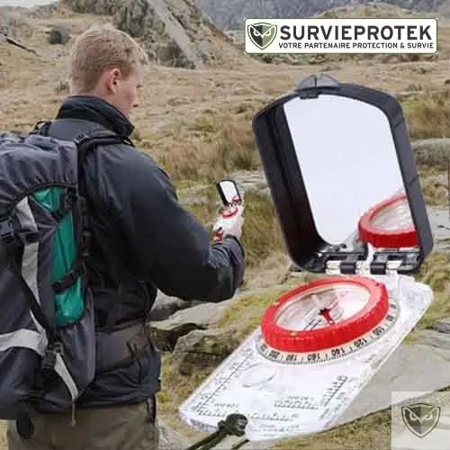 NATUREHIKE™ boussole orientation randonnée professionnelle multi-fonctions survieprotek