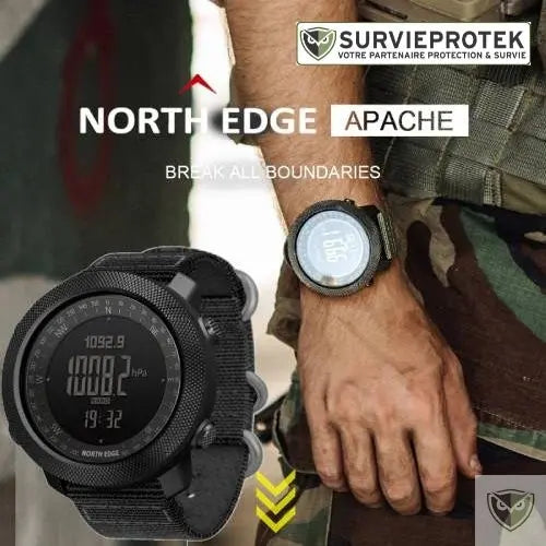 NORTH EDGE™ Smartwatch APACHE 3 montre tactique militaire intelligente survieprotek