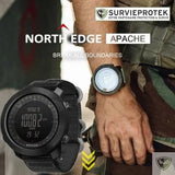 NORTH EDGE™ Smartwatch APACHE 3 montre tactique militaire intelligente survieprotek