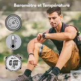 North Edge™ Smartwatch Apache 3 Montre Tactique Militaire Intelligente barometre et temperature