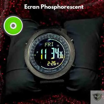 North Edge™ Smartwatch Apache 3 Montre Tactique Militaire Intelligente ecran phosphorecent