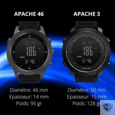 North Edge™ Smartwatch Apache 46 Montre Tactique Militaire Intelligente survieprotek
