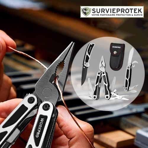 Kit de survie 18 en 1 kit de survie d'urgence en plein air avec couteau  lampe de poche pour camping bushcraft randonnée chasse