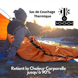 Bivy Bag Sursac de Couchage Couverture de Survie Réutilisable couverture isothermique