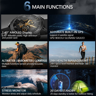 NORTH EDGE™ CROSSFIT 3 montre connectée multisport GPS intelligente survieprotek