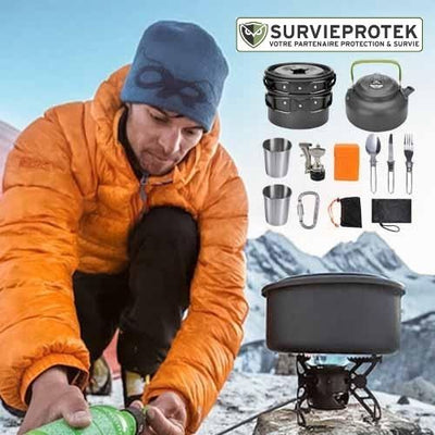 BIVOUAK™ Set de Batterie de Cuisine 6 en 1 pour Camping survieprotek