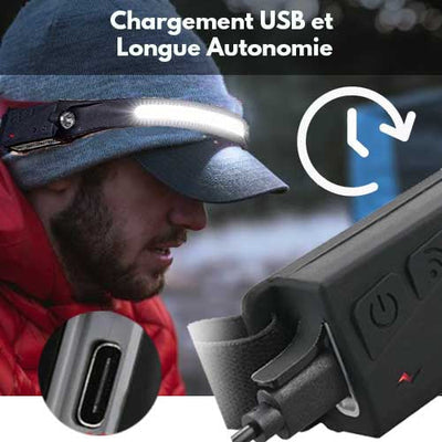 LELITEN™ Lampe Frontale en Silicone Ultra-Légère à Capteur survieprotek