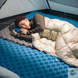 Matelas Gonflable Camping Confortable Ultra Léger avec Oreiller Intégré