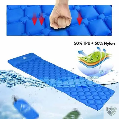 Matelas Gonflable Camping Ultra Léger avec Oreiller Intégré Matelas trekking