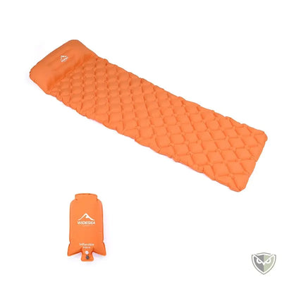Matelas Gonflable Camping Ultra Léger avec Oreiller Intégré couleur orange
