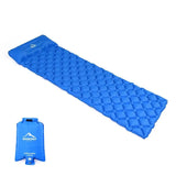 Matelas Gonflable Camping Ultra Léger avec Oreiller Intégré couleur bleu