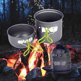Bivouak™ Set de cuisine camping avec mini réchaud à gaz