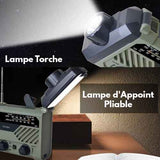 Poste Radio de Survie Portable Multi-fonctions lampe torche et lampe d'appoint pliable