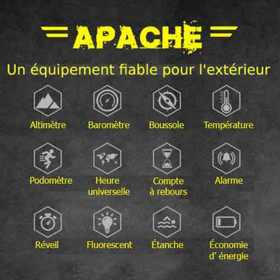 North edge Apache 3 montre tactique militaire montre etanche montre incassablee