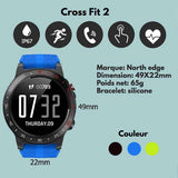 North Edge™ CrossFit 2 Montre Connectée Multisport GPS Intelligente montre randonnée gps  montre trekking