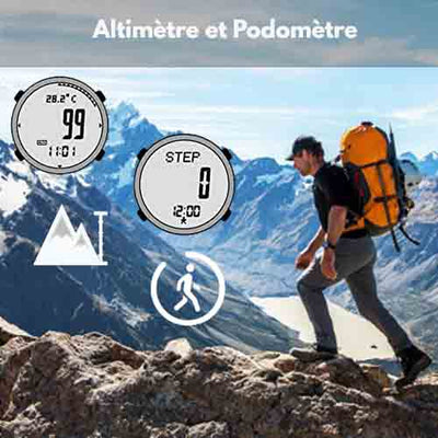 North Edge™ Smartwatch Apache 3 Montre Tactique Militaire Intelligente bossole et podometre