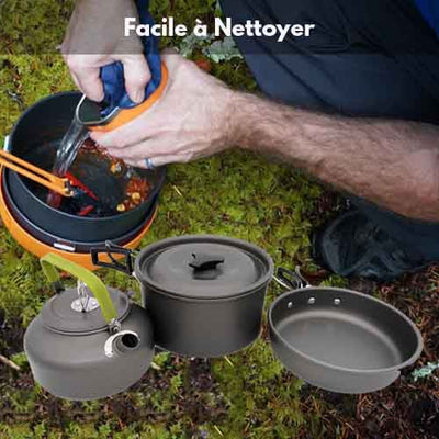 BIVOUAK™ Set de Batterie de Cuisine 6 en 1 pour Camping survieprotek