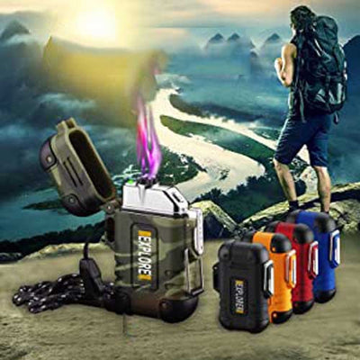 EXPLORER™ Briquet tempete rechargeable USB à arc électrique survieprotek