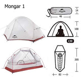 Naturehike™ Mongar Ultra Lightweight 3 Season Backpacking Igloo Tent