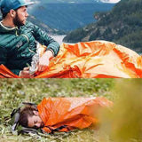 Bivy™ survival blanket reusable sleeping bag